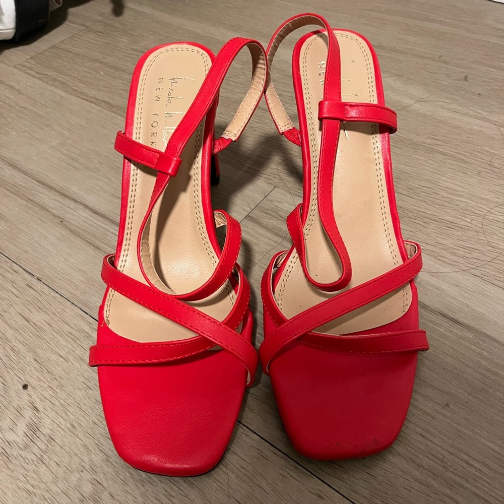 Nicole Miller Red Strappy Heels | US Size 8